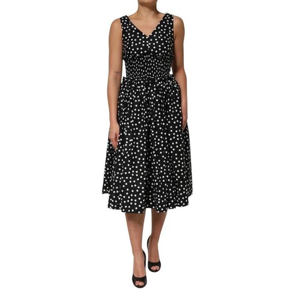 Dolce & Gabbana Women Black with white polka dots Dresses - Picture 1 of 6